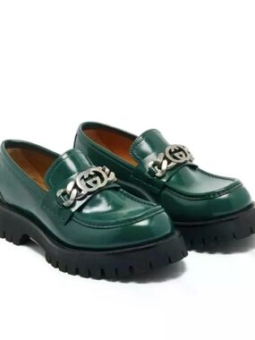 Gucci Herald Chain Chunky Loafers, 12